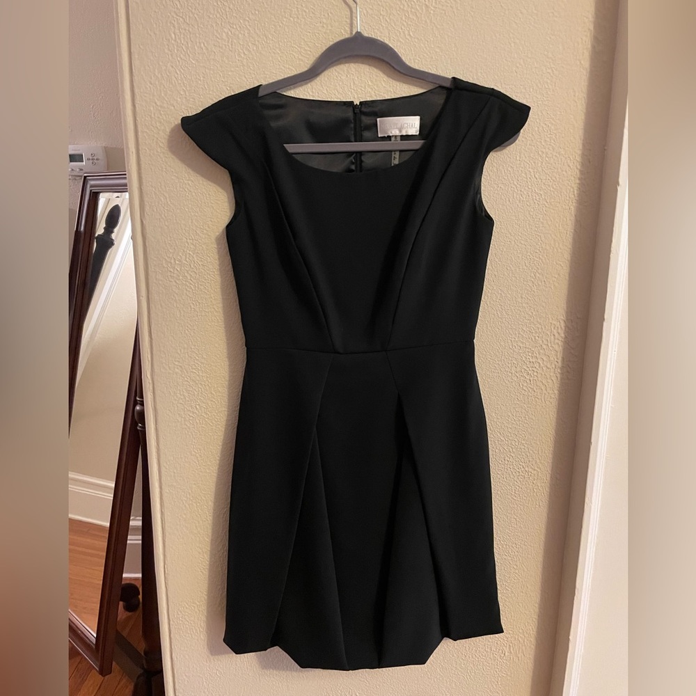 Mikael Aghal Black Knee-Length Dress